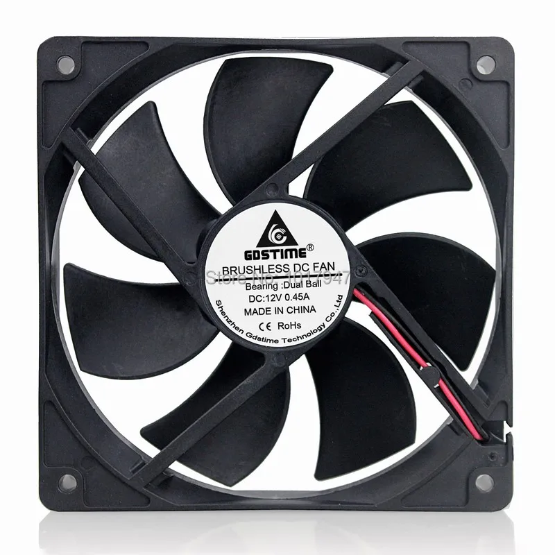 2 шт. Gdstime 120 мм 12 В 120X120X25mm 12025 см Бесщеточный Охлаждающий вентилятор для компьютера