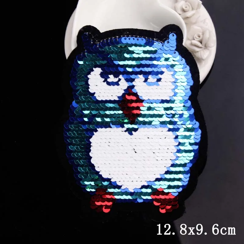 Мультяшные нашивки для одежды нашивка с блестками двусторонняя меняющая цвет на