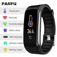 c6t automatic body temperature monitoring smart bracelet womens health digital clock mens sports pedometer multifunction watch