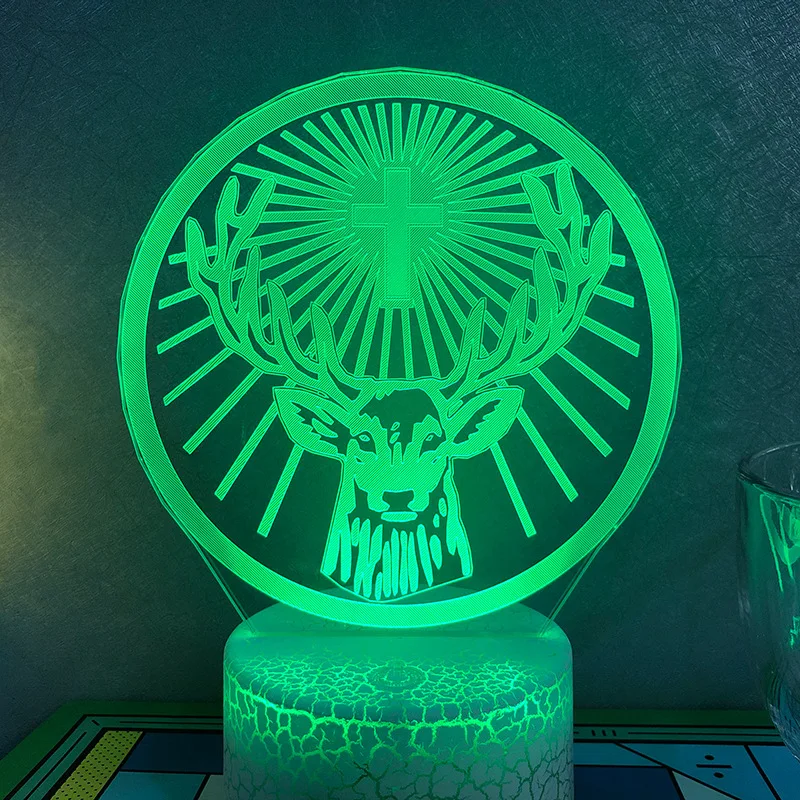 Лидер продаж 3D цветной сенсорный ночник Лось для детской спальни креативное