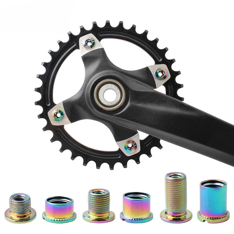

5Pcs/Pack Bike Chainring Wheel Screw Crank Single/Double/Triple Disc Bolt Road Fixed Gear Cycling CNC Crankset Bike Accessories