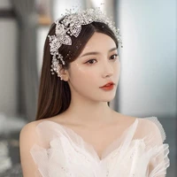 crystal head jewelry crowns wedding hair accessories for women korea headband tiara crown bride diadema hair ornaments headdress