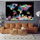 Абстрактный цвет карта мира 5D алмазная живопись своими руками Биг-Бен архитектура популярная Алмазная вышивка наборы для вышивки крестиком рукоделие