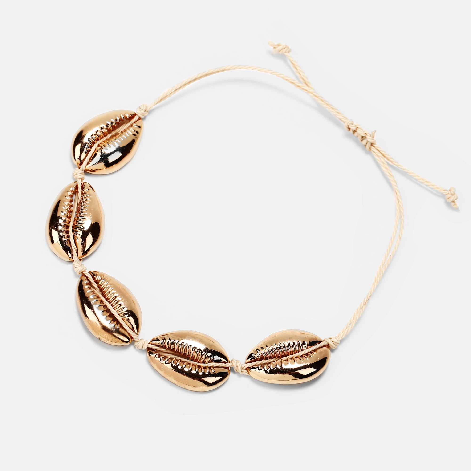 Europe and the United States new cross-border alloy shell foot chain creative simple beach seaside five chains | Украшения и