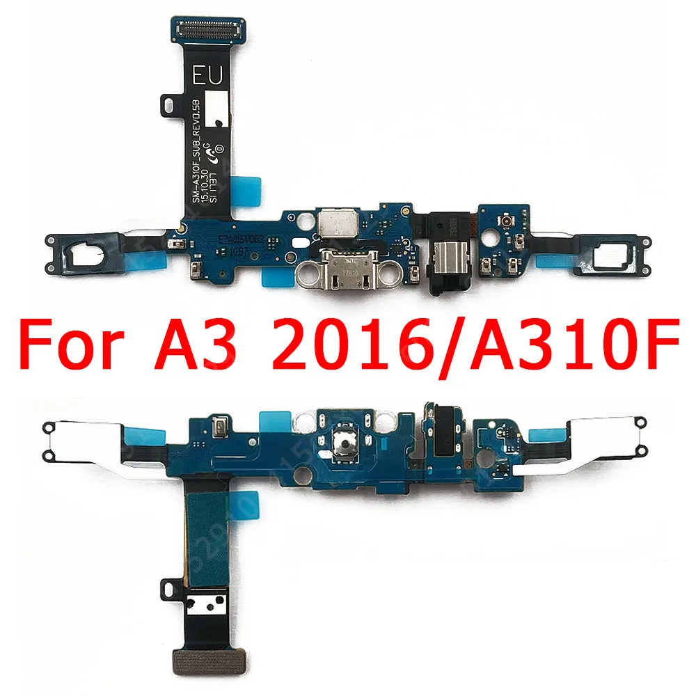 Original Charging Port For Samsung Galaxy A3 2016 A300 A310 Charge Board USB Connector PCB Socket Flex Replacement Spare Parts | Мобильные
