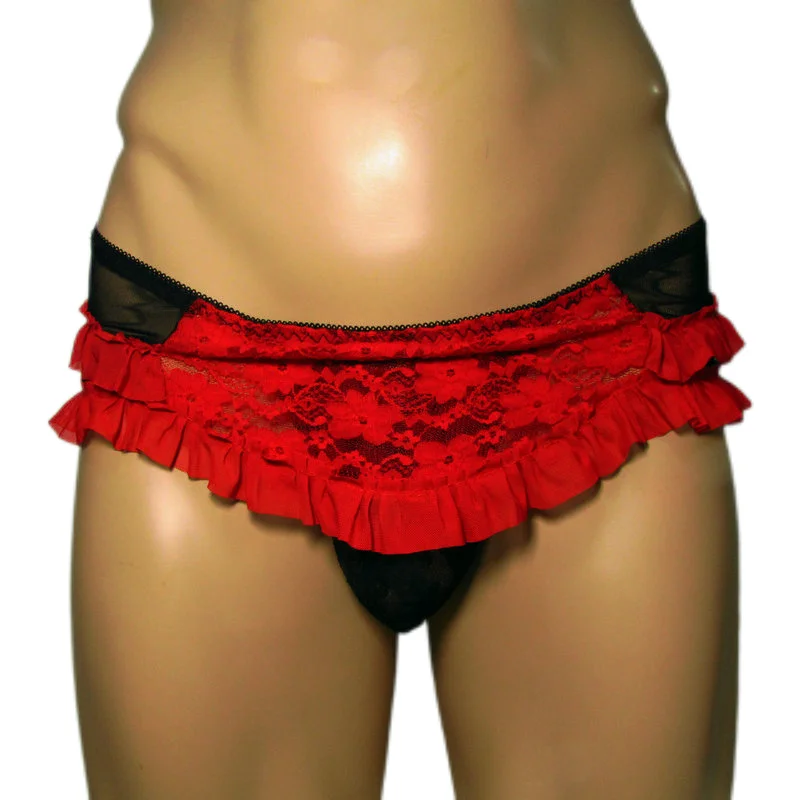 Мужское нижнее белье Трусы-стринги в сеточку бикини юбка стринги мужские трусы