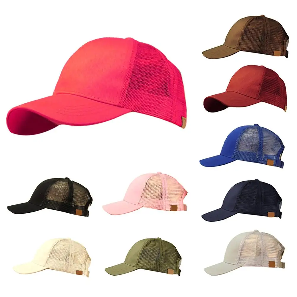 

Женская сетчатая Регулируемая шапка с отверстием для хвоста, хлопковая бейсбольная кепка для спорта на открытом воздухе, бега, гольфа, рыба...