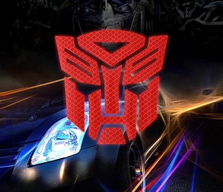 

1pc Reflective Car Stickers Transformers Decepticon Tail Badge Emblem Cruz TF Decal Cool Autobots Car Styling