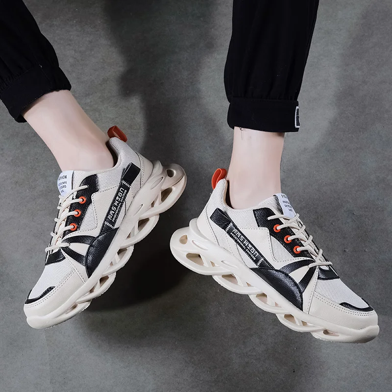 

2020 Fashion Men Flat Footwear Sneakers Zapatillas Hombre Men Shoes Casual Lace-up Mesh Breathable Lightweight Comfortable Shoes