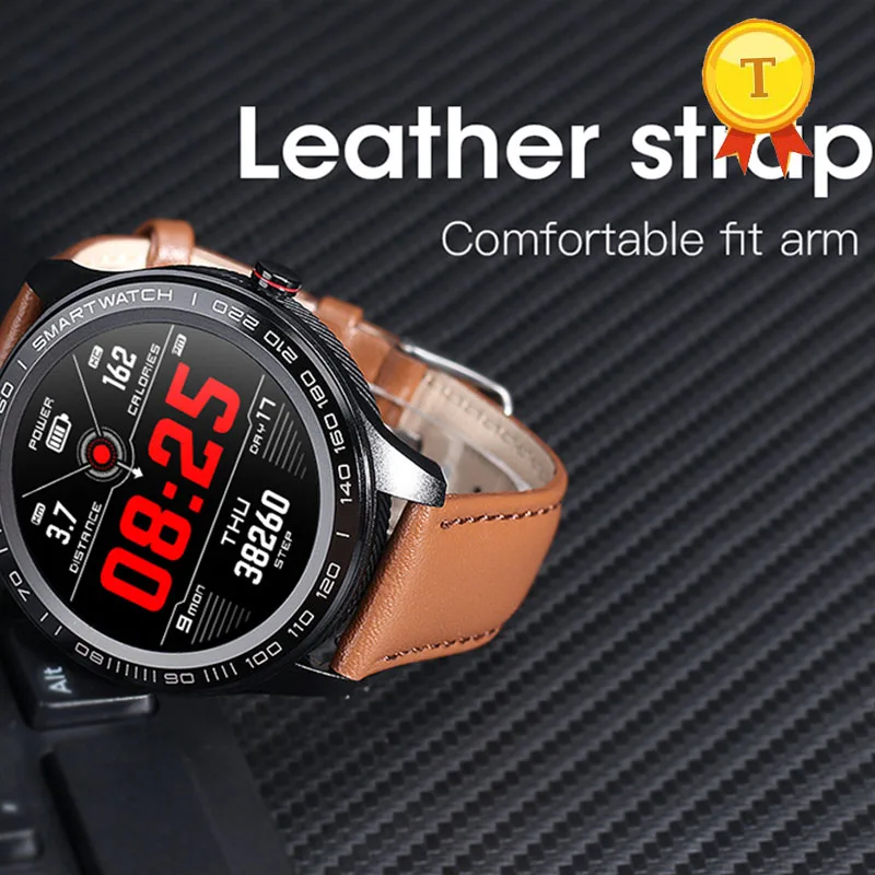

best selling leather Smart Watch ECG+PPG Heart rate Blood Pressure Monitor IP68 waterpoof Pedometer Sports Fitness Bracelet Men