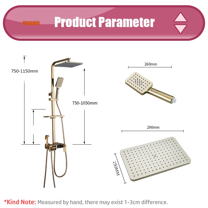 Золотая Душевая система Набор смесителей смеситель для горячей и холодной воды
