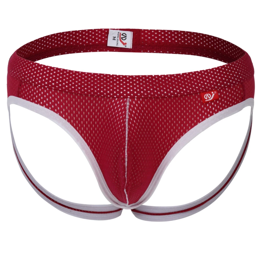 Мужские трусы нижнее белье сетчатые Qucik dry сексуальные Jockstrap мужские Слип Homme