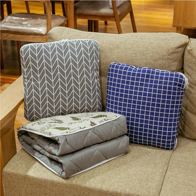 Льняное одеяло подушка 2 в 1 офисное кондиционер мультяшная автомобильное