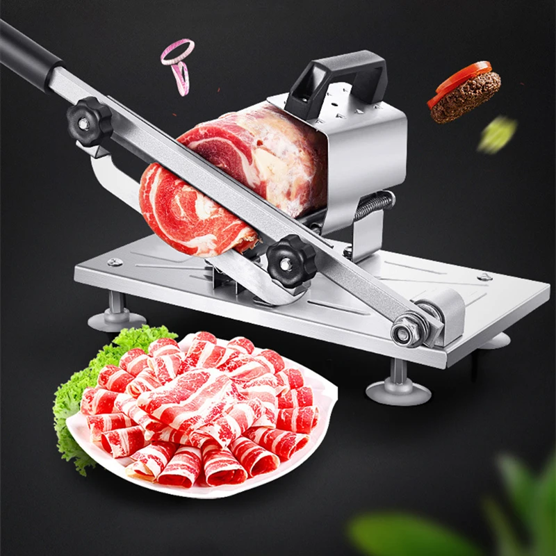 meat slicing machine alloy stainless steel household manual thickness adjustable meat and vegetables slicer kitchen tools gadget free global shipping