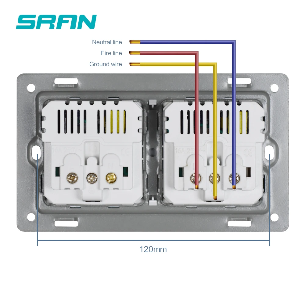 Настенная многосторонняя электрическая розетка 16 А европейская с заземлением USB