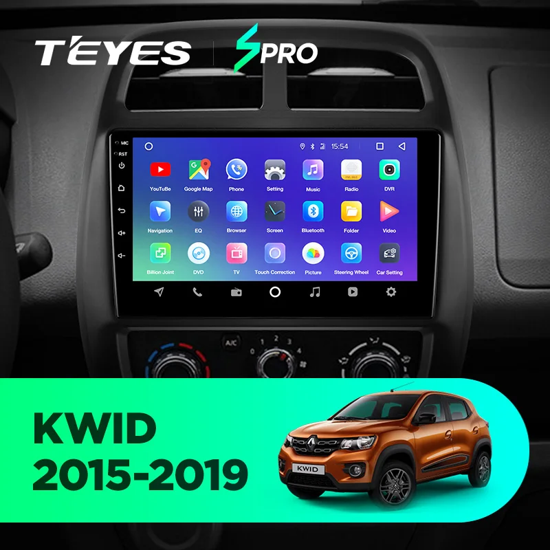TEYES SPRO Штатная магнитола для Рено Квид Renault KWID Android 8.1, до 8-ЯДЕР, до 4+ 64ГБ 32EQ+ DSP 2DIN автомагнитола 2 DIN DVD GPS мультимедиа автомобиля головное устройство