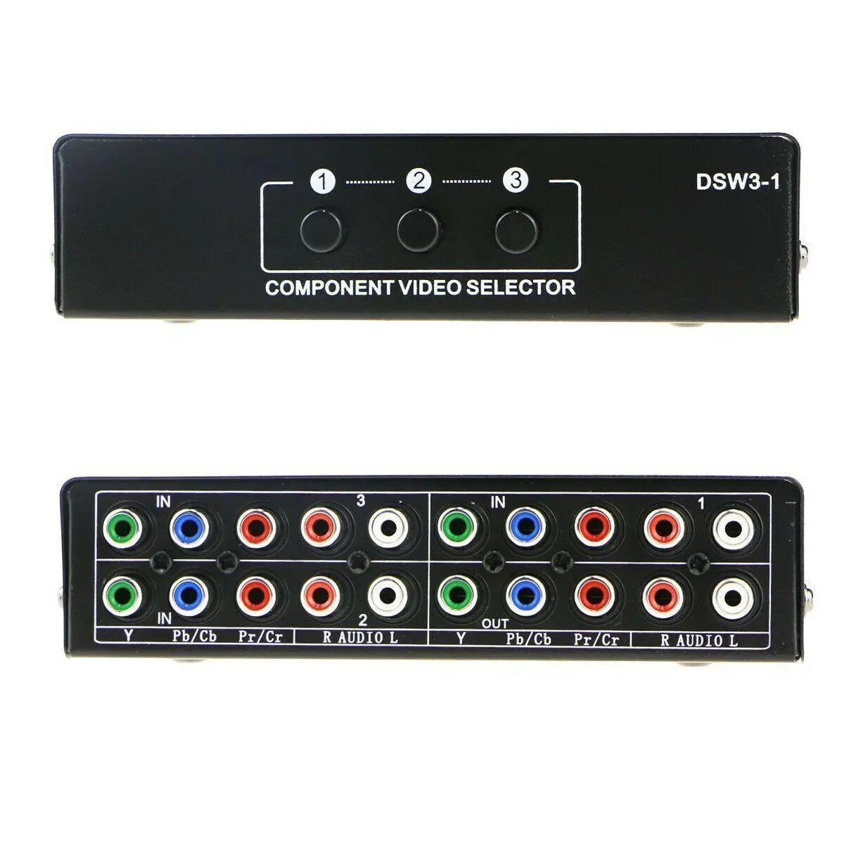 

3-way Component AV Switch Selector 3in1 Output Switcher for TV 360 Wii PS2 PS3 Component AV Switch Selector 3 Cut 1 Output