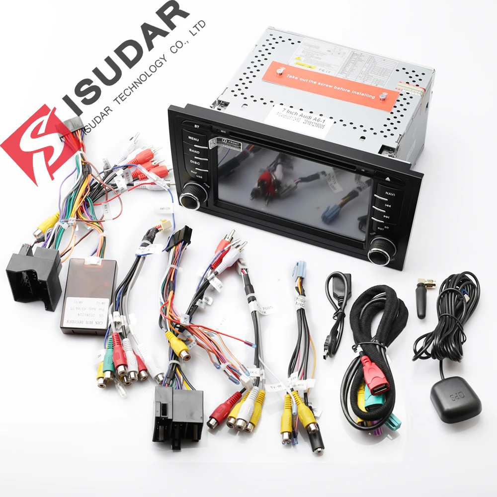 Isudar автомобильный мультимедийный плеер gps два Din Android 9 DVD Automotivo для Audi/A6/S6/RS6 радио FM