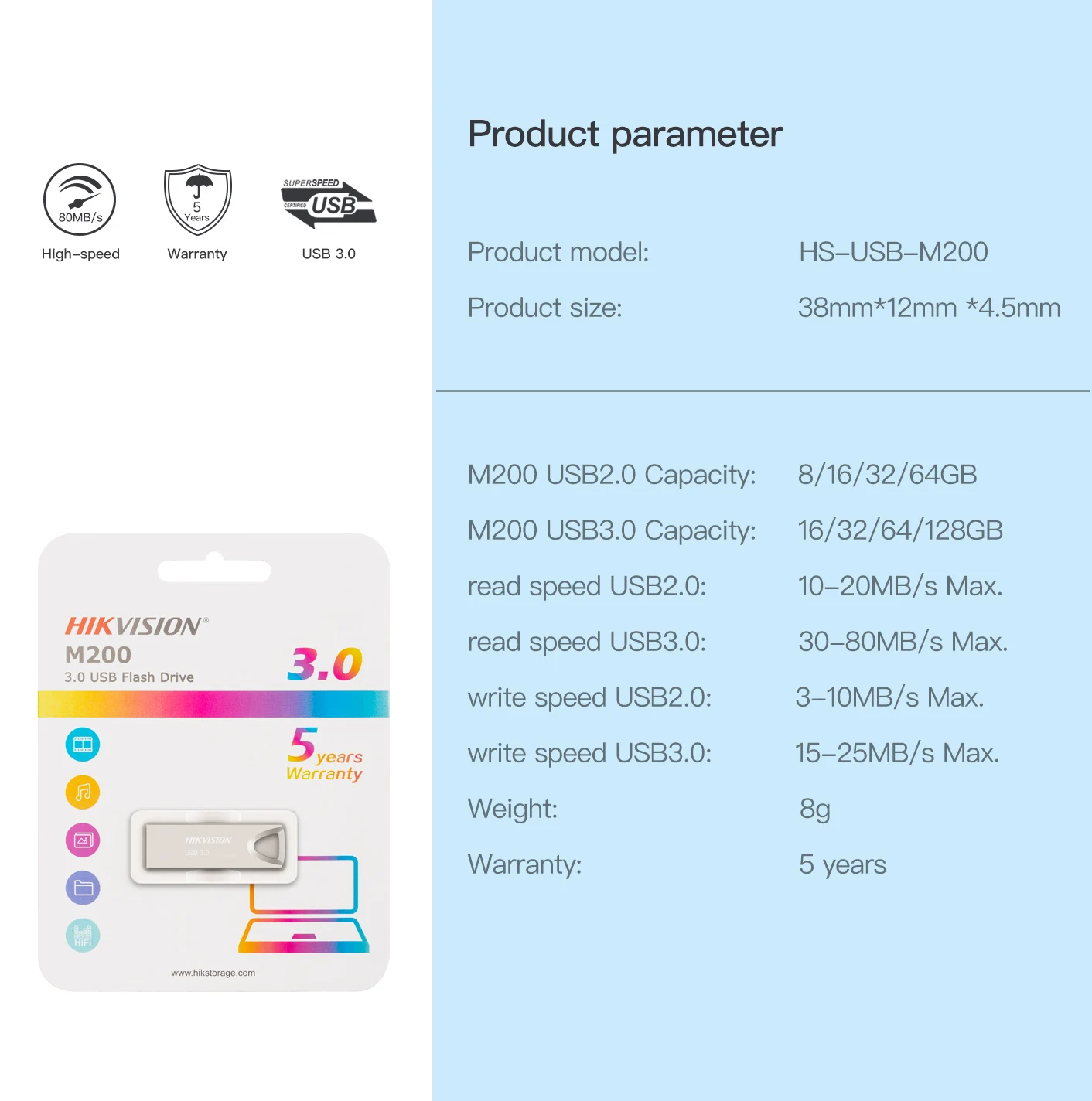 

HIKVISION USB Flash Drive 8GB 16GB 32GB 64GB 128GB USB Stick Pen Drive USB 2.0/3.0 USB Flash Memory Stick USB Key for Laptop