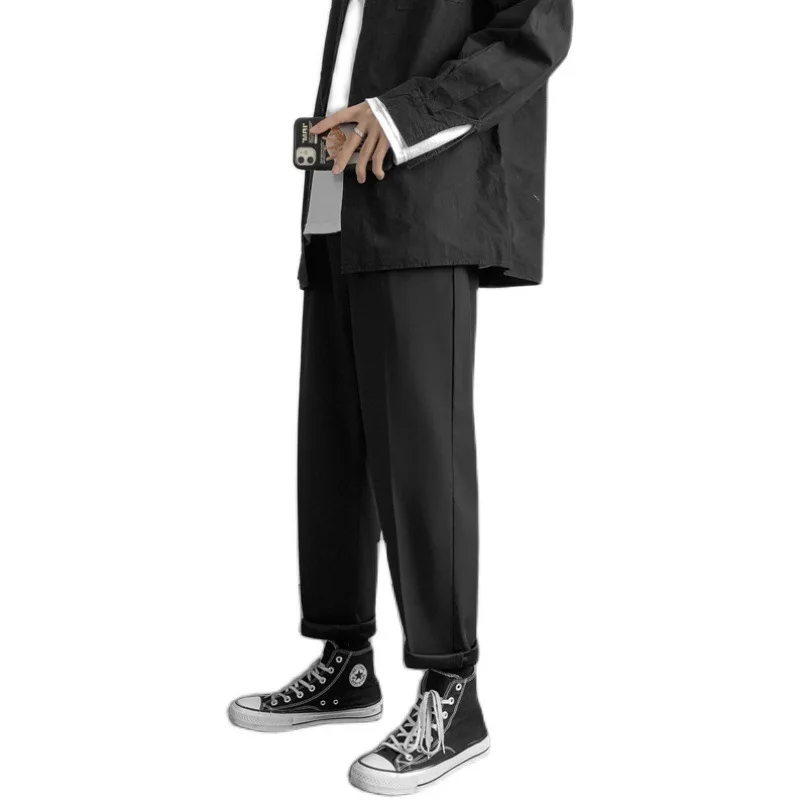 

Autumn Mens Casual Korean Harem Pants Womens Streetwear Harajuku Sweatpants Couple's Hip Hop Black Trousers Plus Size M-5XL