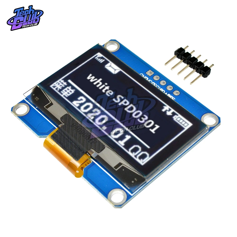 OLED модуль с ЖК дисплеем 1 54 дюйма 5Pin IPS SPD0301 Драйвер IC 128X64 I2C экран интерфейса