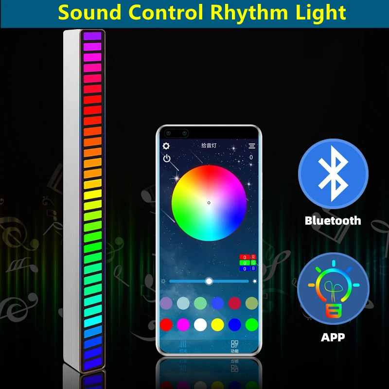 

RGB-ленсветильник светодиодная для управления звуком Tesla, 32 бита