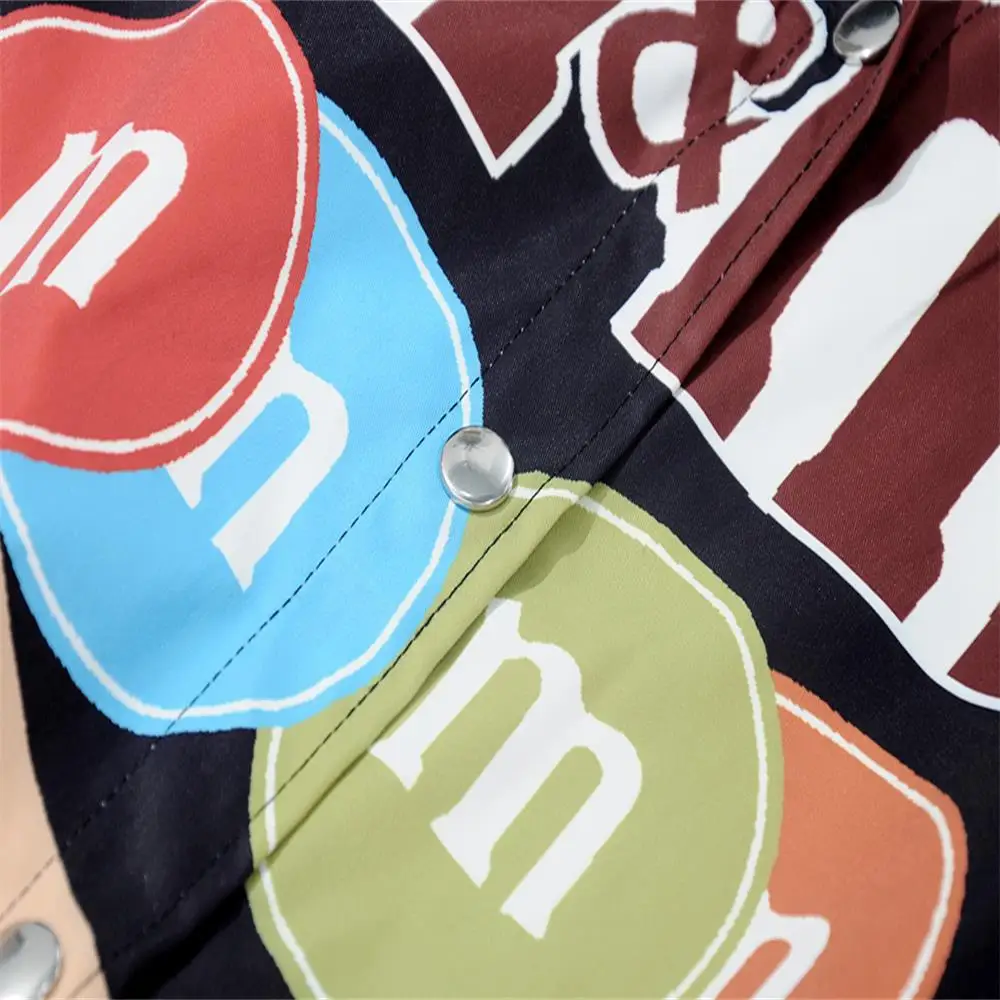 

Bomber Jackets Women Windbreaker Coat Harajuku Oversized Plus Size Coat 2021 Long Sleeve Printed Jacket Women Spring