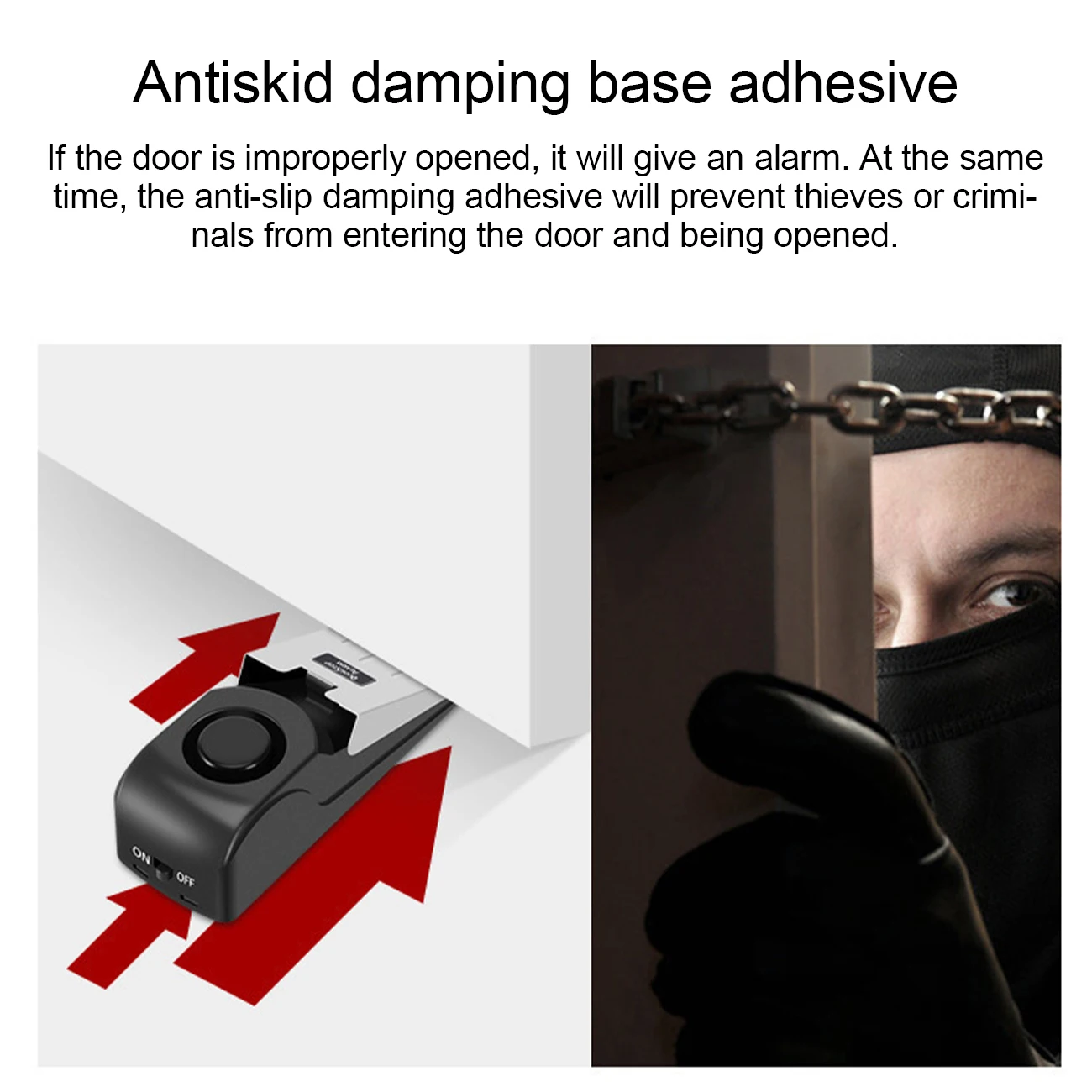 

Upgraded Door Stopper Security Alarm Portable 120 dB Wedge Door Stop Alarm for Travel Home Apartment House