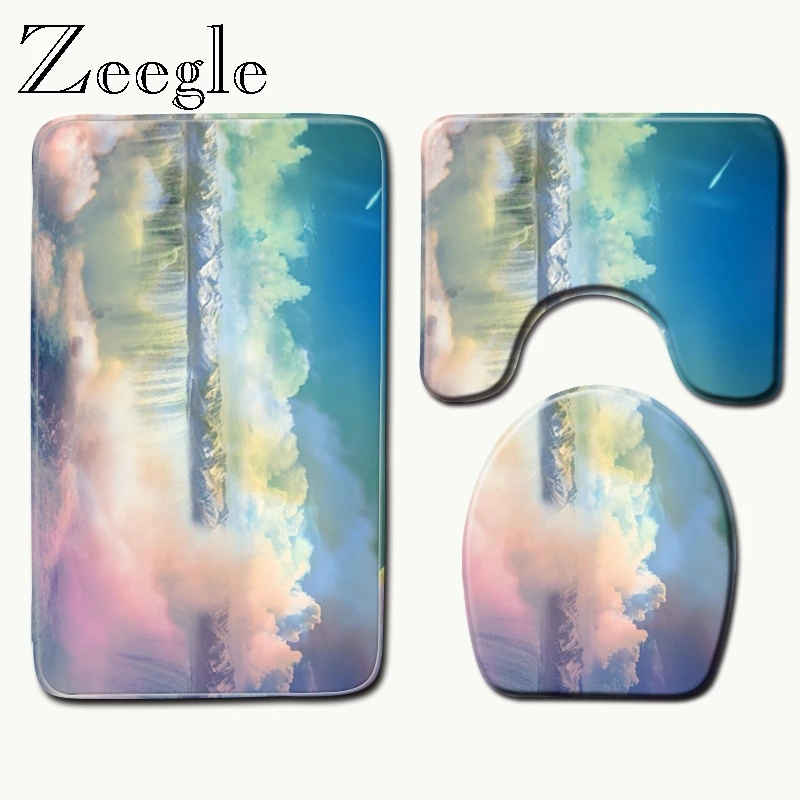 

Zeegle коврик для ванной, коврики для ванной, коврик для туалета, впитывающие коврики для душа, коврики, напольные коврики, накладки на сиденье ...