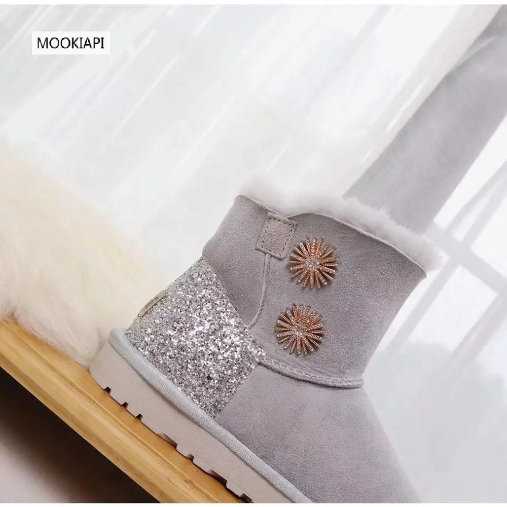 2019 китайский бренд зимние сапоги высокого качества натуральная овчина