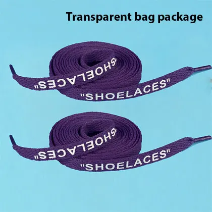 Leyou/двухсторонние шнурки с надписью «Shoelaces», белые шнурки для обуви «сделай сам», спортивная обувь на плоской подошве, разноцветные шнурки, новая мода - Цвет: Purple2