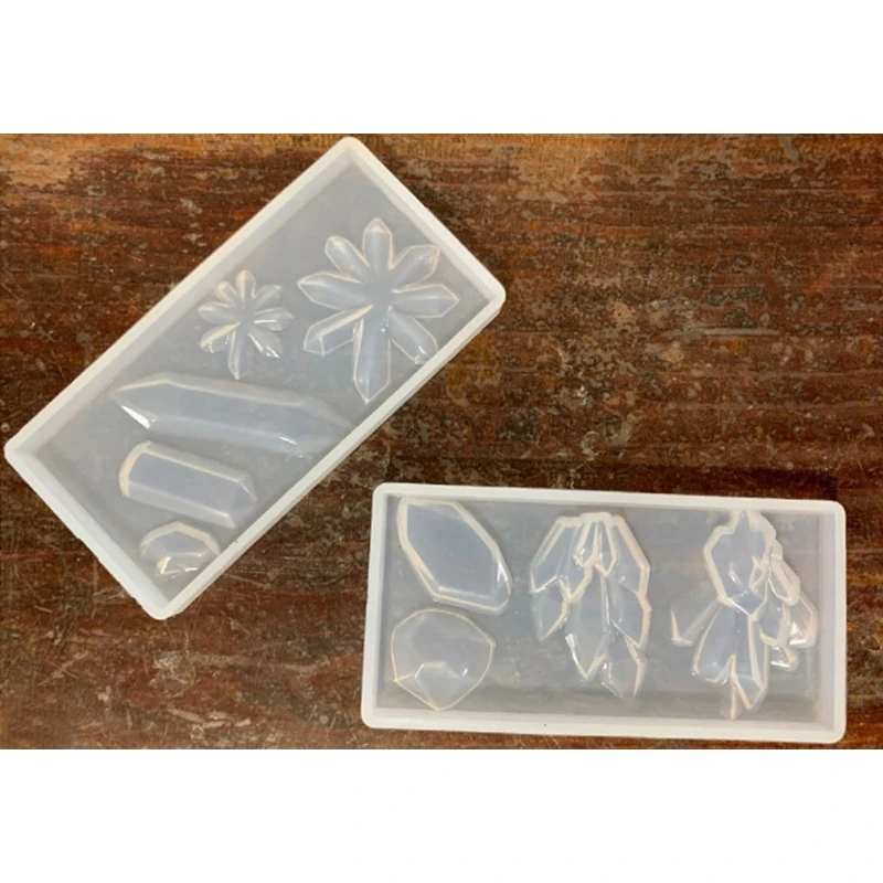 

2Pcs/Set DIY Pendant Decoration Casting Silicone Mould Crafts Jewelry Making Tools Crystal Epoxy Resin Mold