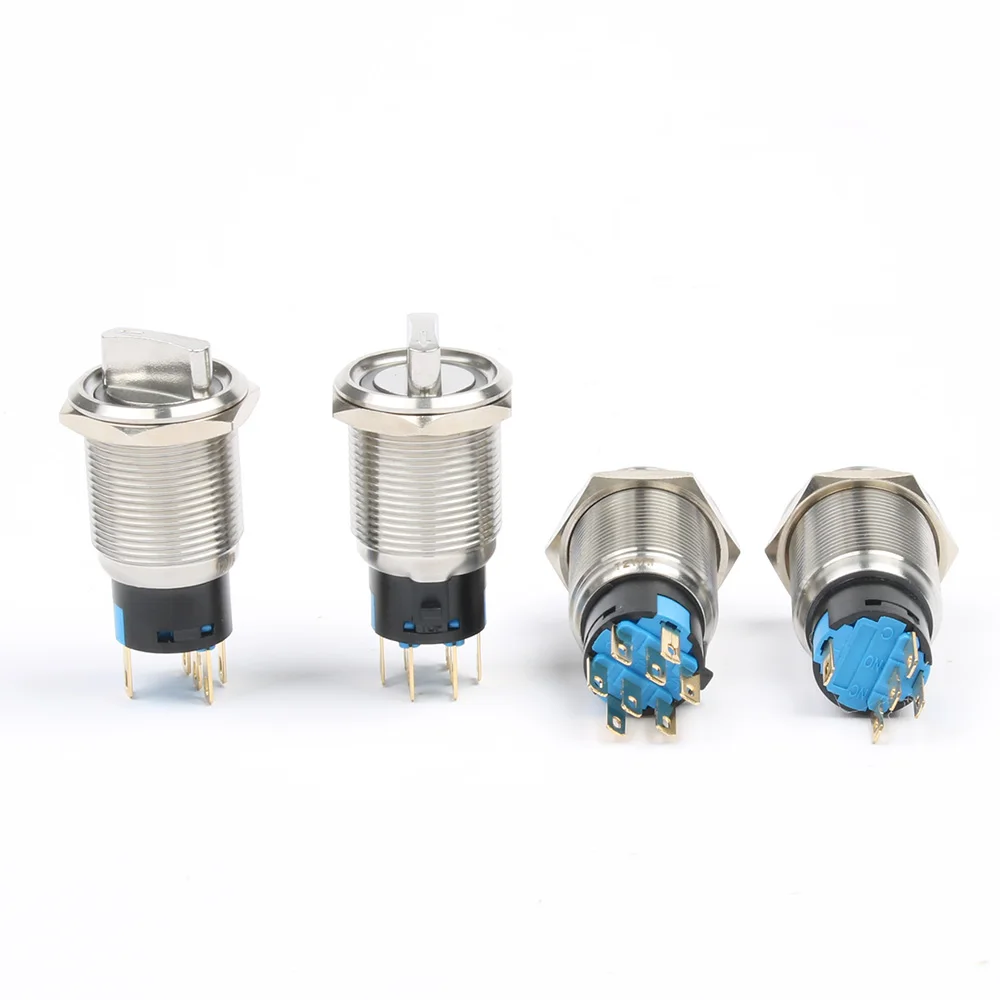 Металлический поворотный нажимной кнопки 19 мм светодиодный латунный 2 или 3