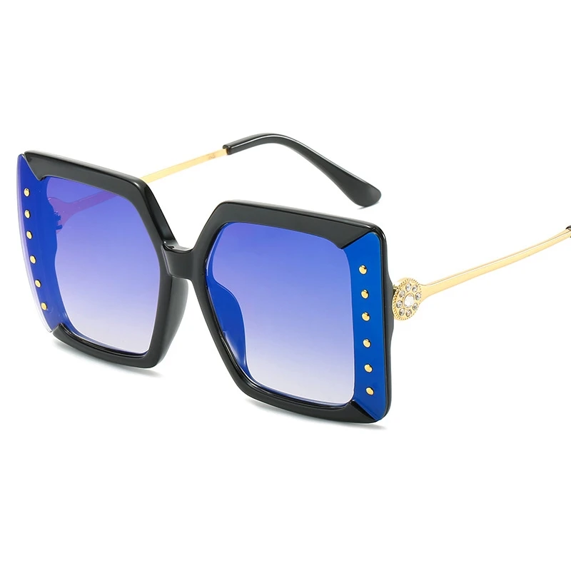 

Newest Fashion Oversized Sunglasses For women Large Frame Sun glasses Vintage Square Ocean Eyewear Ladies Retro Shades Mirror