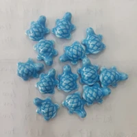 10pcs about 15x20mm new design cute tortoise ceramics beads loose spacer sea turtle ceramic beads for jewelry making diy