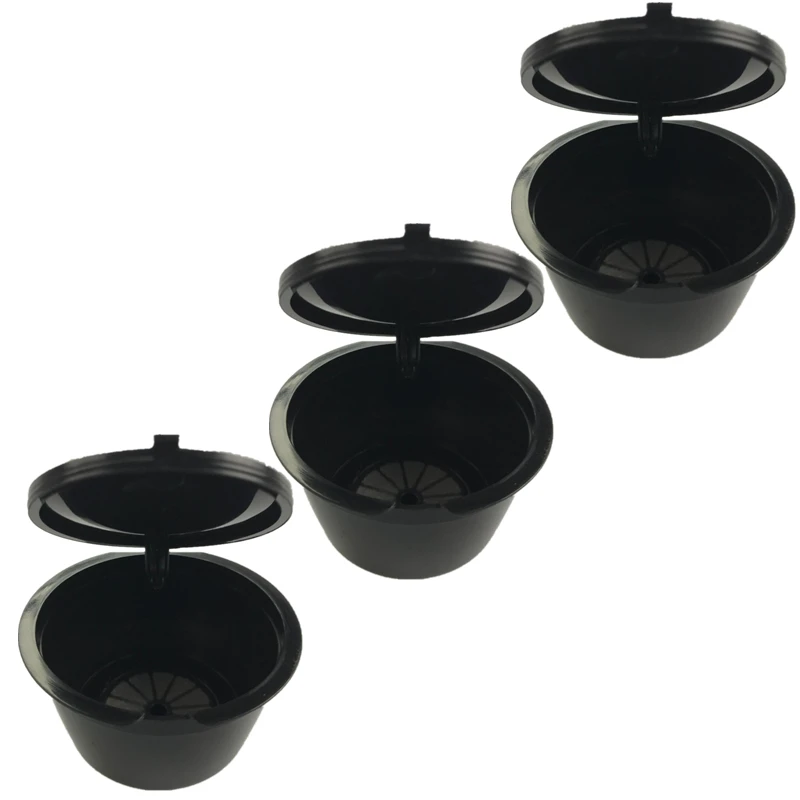 3 шт./компл. многоразового Dolce Gusto Кофе Капсула Nescafe dolce gusto многоразового пользования капсулы gusto капсулы combinacapsule пополнения 3 цвета - Цвет: 3 pcs black