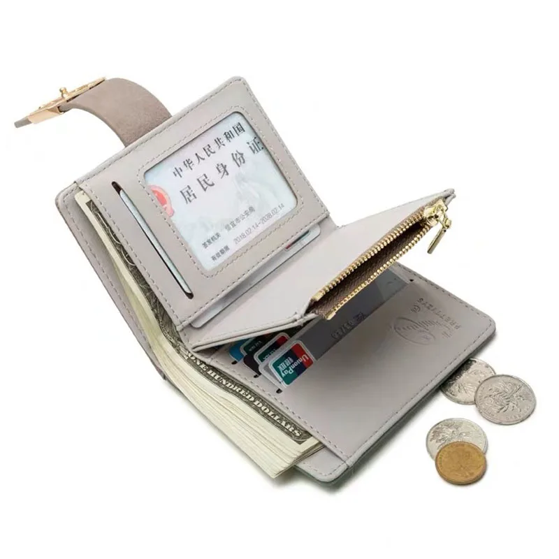 Women Wallets Pu Leather Purses Money Bag Female Short Hasp Purse Small Coin Card Holders Many Compartments Clutch New Carteras | Багаж и