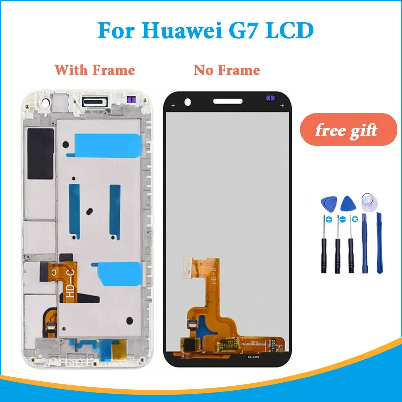 5 дюймов для Huawei G7 ЖК-дисплей + сенсорный экран с рамкой G7-L03 G7-L01lcd дигитайзер