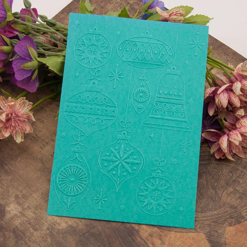 Рождественский мяч текстурированные пластиковые папки для тиснения создания