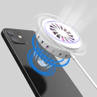 2 in 1 wireless charger with built in cooling fan heat dissipation cold wind cooling magnetic suction charger for iphone android