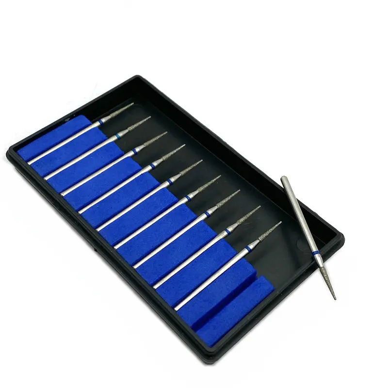 10 шт./компл. Алмазная дрель для ногтей Фрезерный резак стоматологический