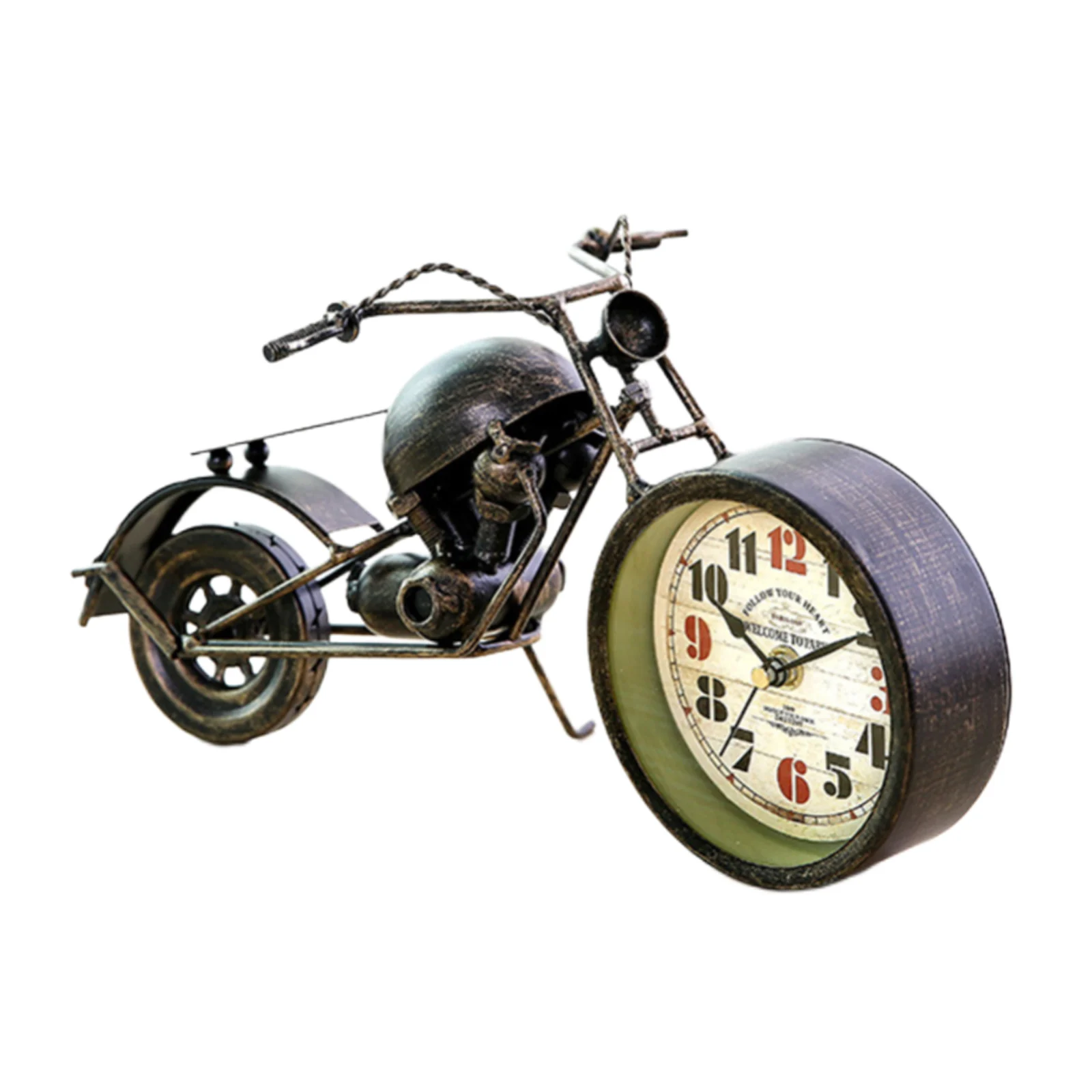 

Cool Motorcycle Alarm Clock Model Fashion Retro Alarm Clock Personalized Desktop Ornament Quartz Clock Personality Gift Friends