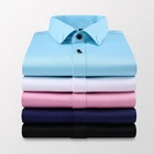 Розового и фиолетового цветов Мужская тонкая рубашка с коротким рукавом Новые летние темно-синий светильник синий Бизнес Повседневная рубашка брендовые белые Тонкий Топ