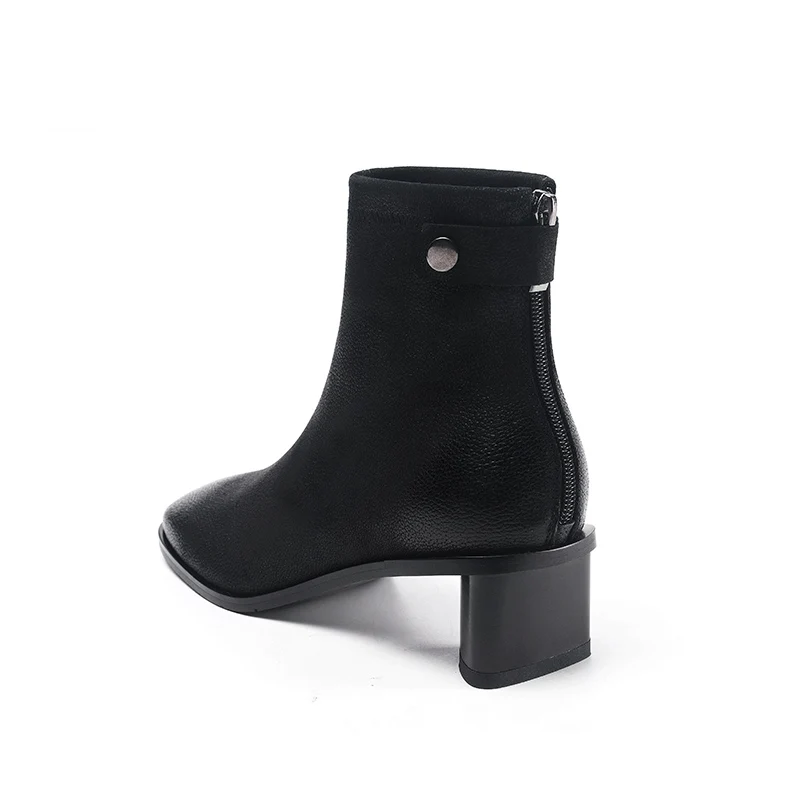 J323 женские туфли из натуральной кожи с круглым носком элегантные ботинки на