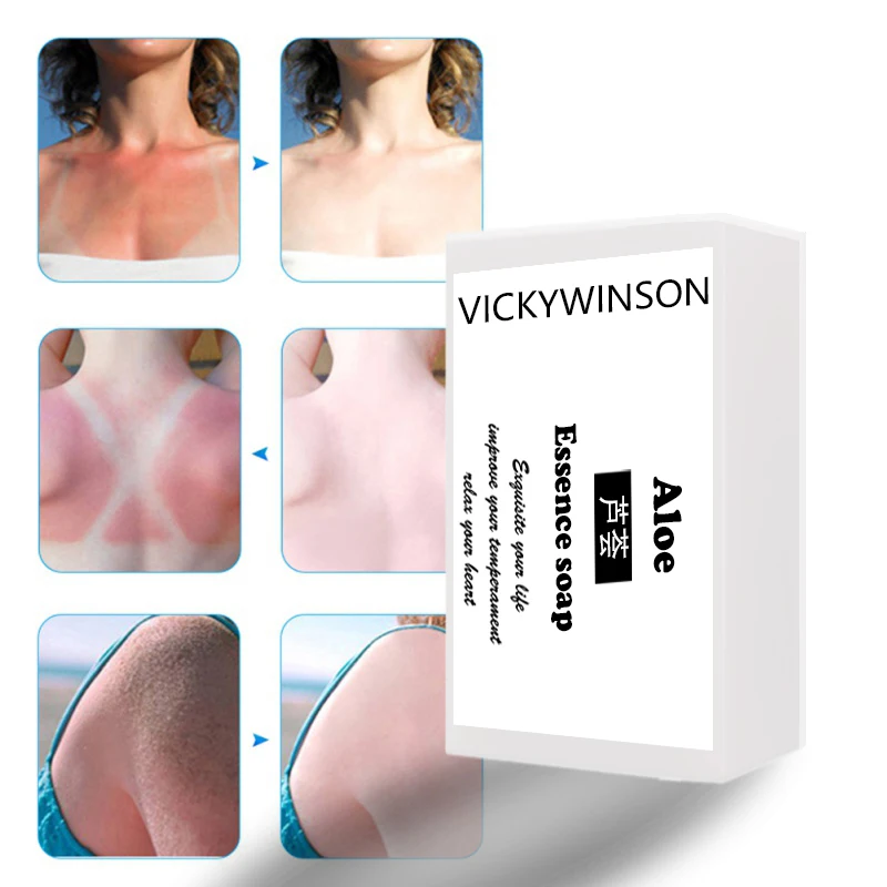 

Aloe essence handmade Soap 50g Amino acid soaps Pure natural Plant essential oil facial mask soap oil control cleansing soap