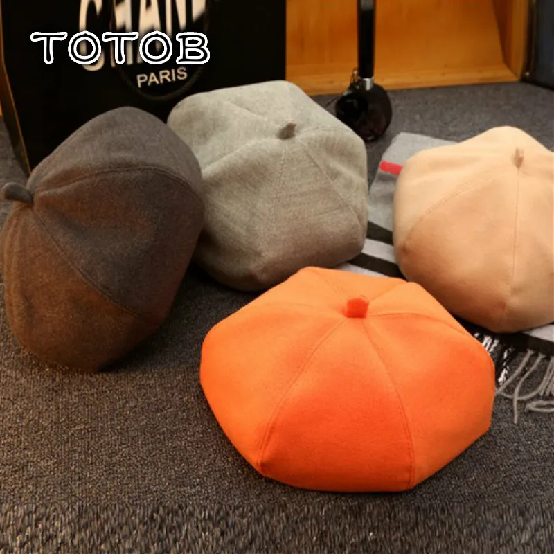 Шляпа женская осенняя и зимняя Ретро британская шерстяная газетная шляпа