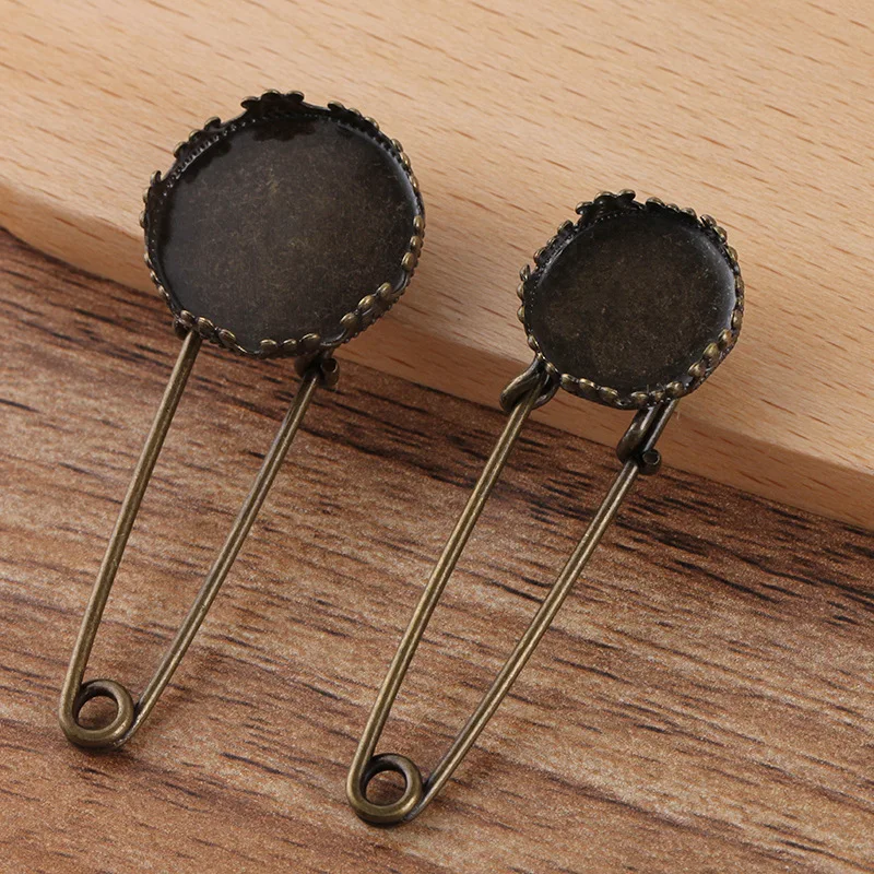 Основы для броши с 15 мм 20 круглая корона гнездо резиновый кабошон комплекты