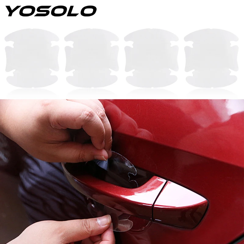 YOSOLO 4 шт./компл. Защита от царапин на ручках автомобиля защитная пленка дверную