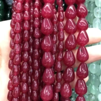 natural stone water drop red chalcedony jades beads loose spacer beads for jewelry making diy bracelet necklace earring