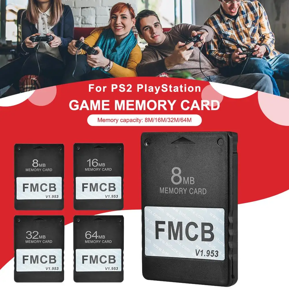 Высокое качество FMCB Бесплатная McBoot карта V1.953 для Sony PS2 Playstation2 8MB/16MB/32MB/64MB памяти OPL